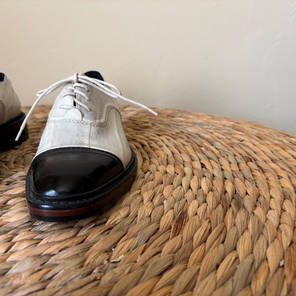 LANVIN / made in Italy / eel skin leather / FW / Oxford / lace up / 37 EU / 7 US - Picture 10 of 12